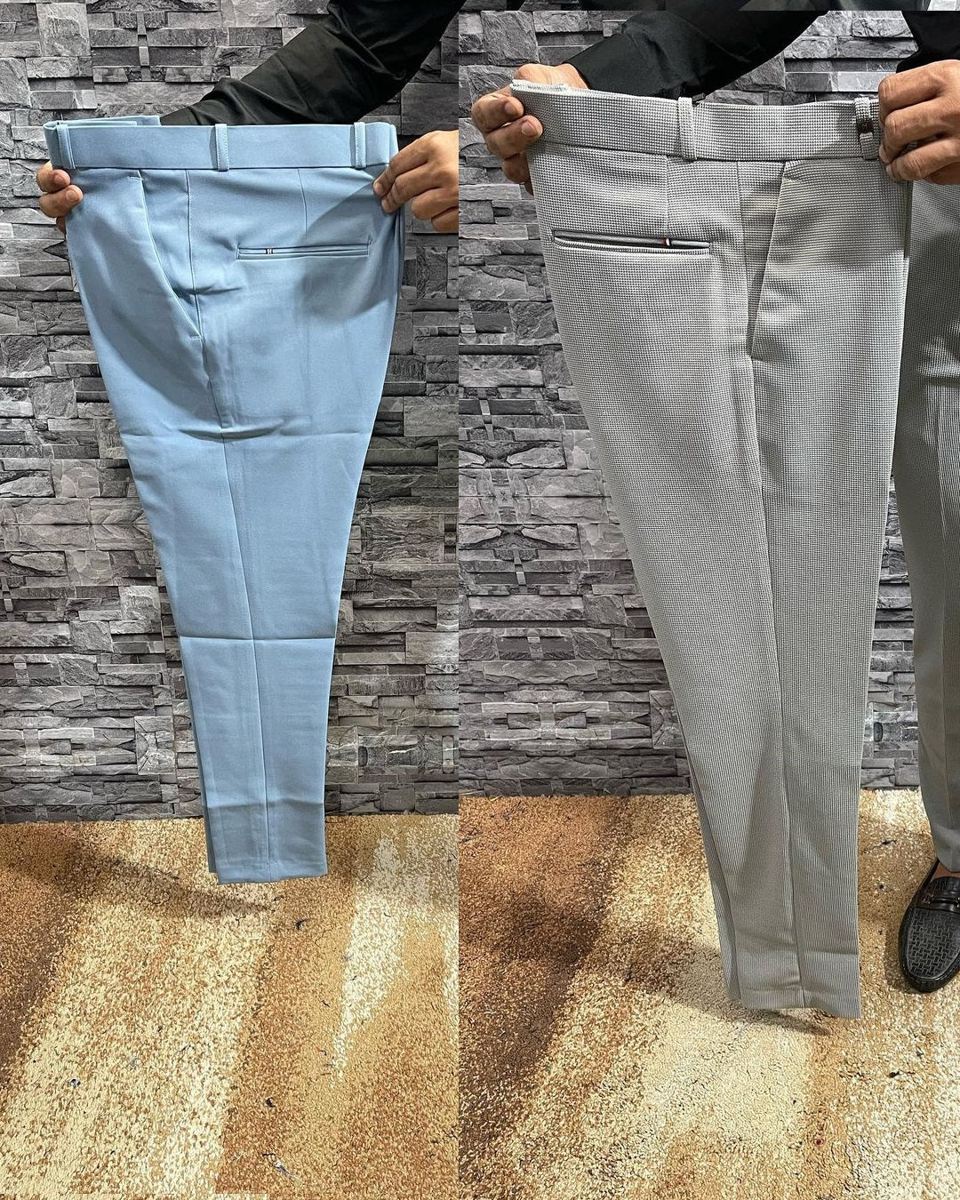 Pant and Pant Combo 12 (Blue Pant and Lite Grey Pant)