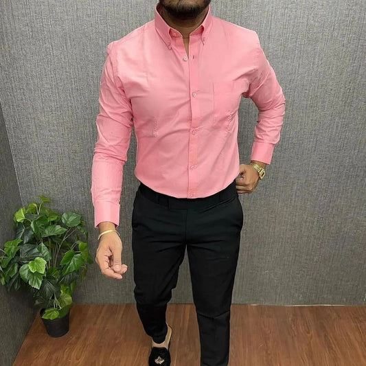 Lite Pink Shirt and Black Pant Combo